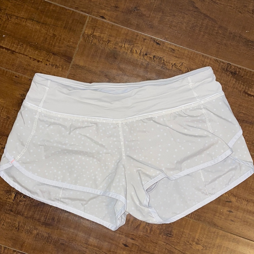 White Lululemon shorts, size 6